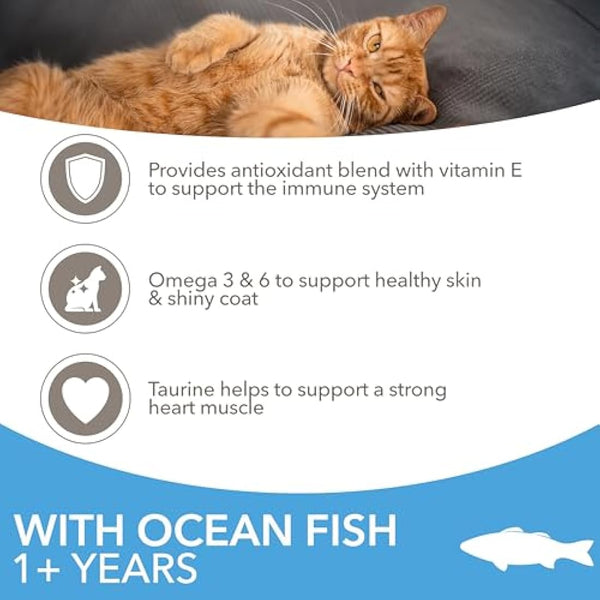 IAMS Adult Complete Dry Cat Food Ocean Fish 10kg - Supports Strong Immune System