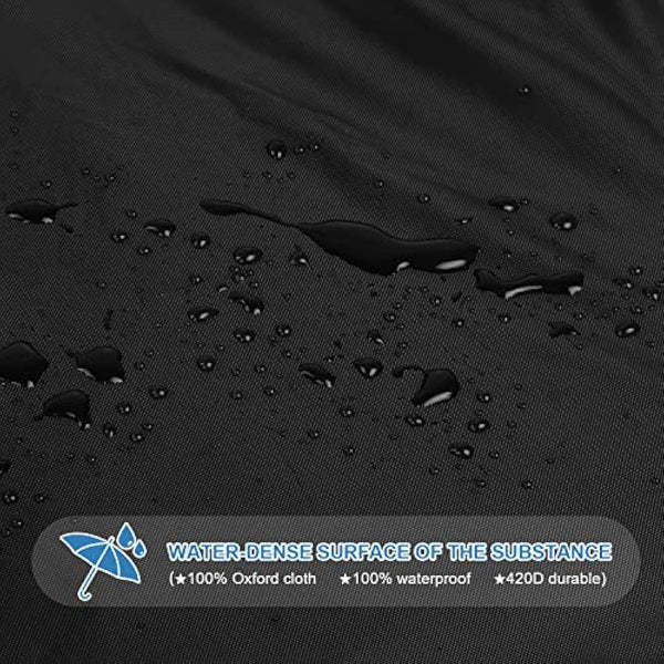 VANSHEIM Outdoor BBQ Grill Cover Gas Barbecue Cover Table Top BBQ Cover for Weber Q100/1000 Grills,Enders URBAN PRO,Waterproof Anti UV Windproof Oxford Fabric Gas BBQ Cover 70x47x30cm