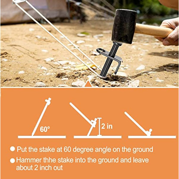 Aoipend Heavy Duty Tree Stakes Kit, Tree Supports for Leaning Tree 6 Pcs Metal Stakes-6 Pcs Tree Straps-80ft Reflective Guy Lines Resistant to Strong Winds Anchoring Kits for Young Trees Outdoor Tent