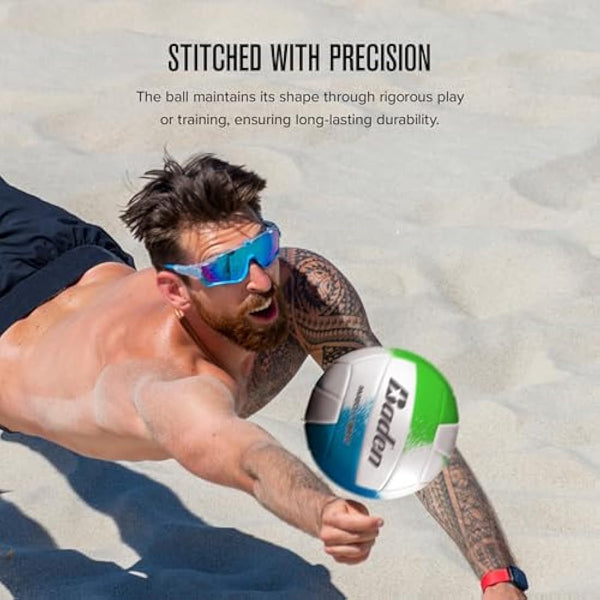 Baden Match Point Cushioned Synthetic LeatherOutdoor Recreation Backyard Volleyball + College Camp Ball All Ages Official Size 5