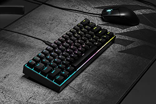 CORSAIR K70 PRO MINI WIRELESS RGB 60% Mechanical Gaming Keyboard – Swappable CHERRY MX RED Switches – PBT Double-Shot Keycaps – iCUE Compatible – PC, Mac, PS5, PS4, Xbox – QWERTY UK – Black