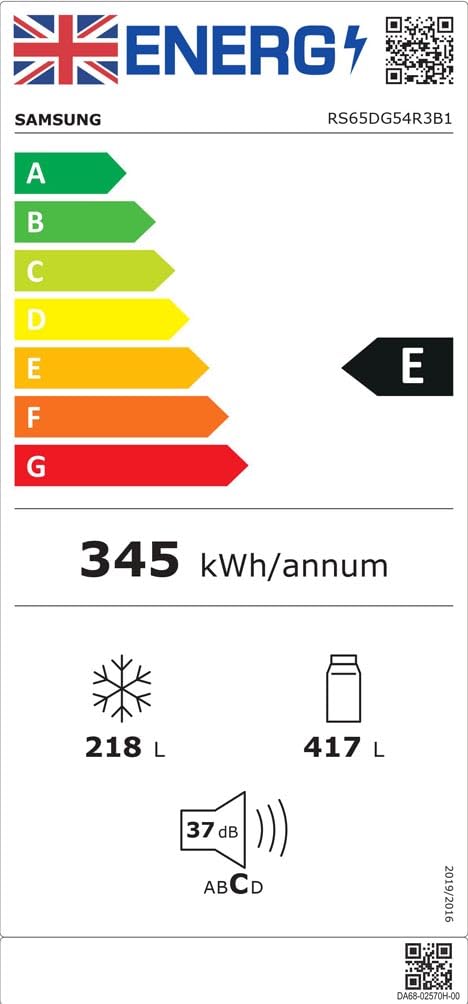 Samsung Series 7 SpaceMax RS70F66KCTEU 634L Smart American Fridge Freezer, Silver