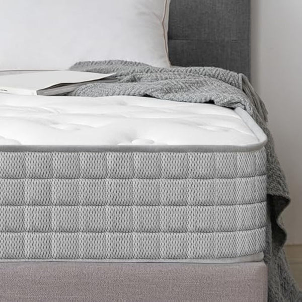 Good Nite Single Mattress Hybrid Spring and Memory Foam Single Bed Mattresses Sprung Comfortable with Knitted Fabric Zoned Support 3FT 18cm Deep H6 Firmness 90x190