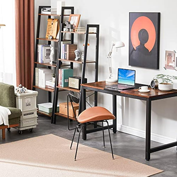 IBUYKE Ladder Shelf, 5-Tier Storage Organiser Shelves, 60x39.5x171cm, Plant Stand,Industrial Bookshelf, Living Room Bookcases, for Kitchen, Bedroom, Office TMJ017H-