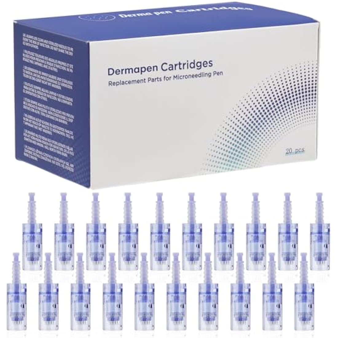 12 pin Micro Microneedling Cartridges, 20pcs Replacement Cartridges for Ultima A6 Derma Pen Auto Microneedling System, Bayonet Type