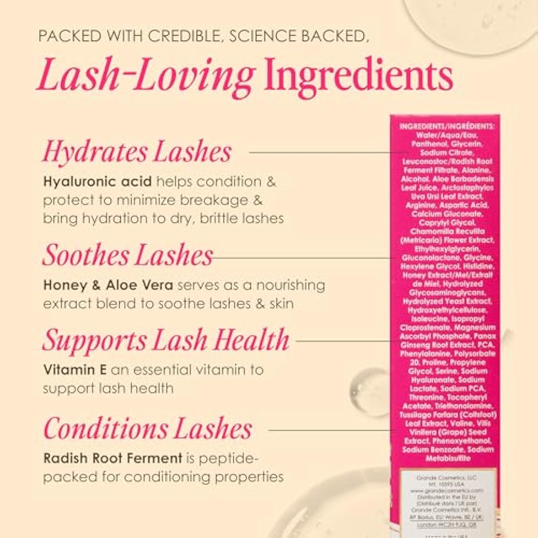 Grande Cosmetics GrandeLASH-MD Lash Enhancing Serum - Award-Winning Formula for Longer, Thicker-Looking Lashes - 2 ml