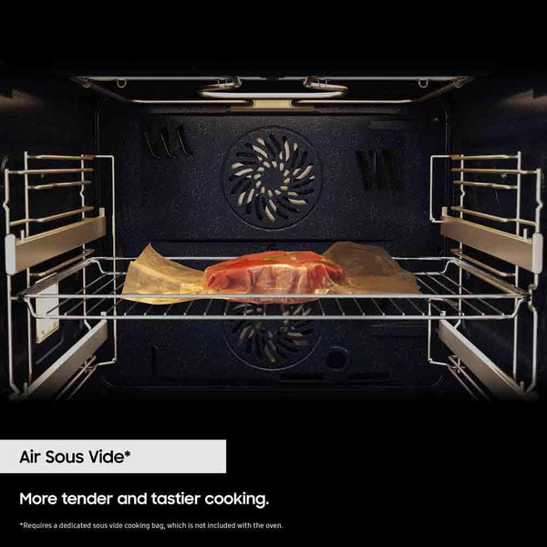 Samsung Series 4 Dual Cook Flex Smart Oven with Pyrolytic Cleaning, Colour: Stainless Steel, NV7B45305AS