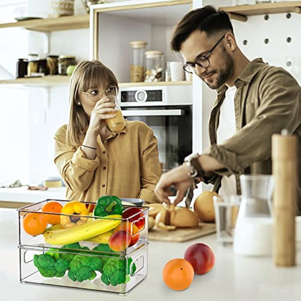 Changshengda Fridge Storage Organisers - 9 Pack (3 Size) Organisers for Pantry, Freezer, Cabinet, Drawer