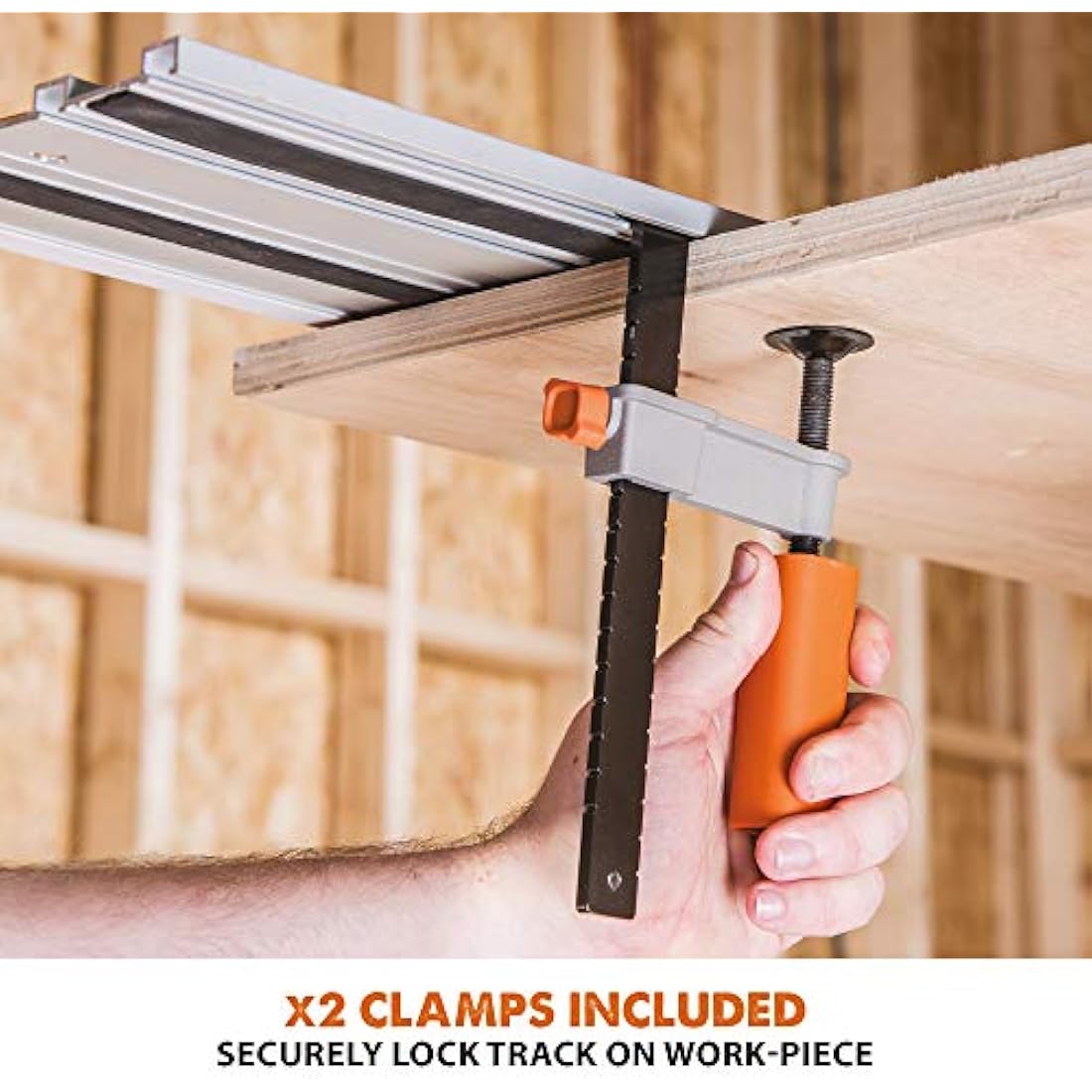 Evolution Power Tools ST1400 Circular Saw Guide Rail/Track Fits Makita, Bosch, Festool, (Clamps and Carry Bag Included), 2-Piece Track (700mm x 2) 1400 mm