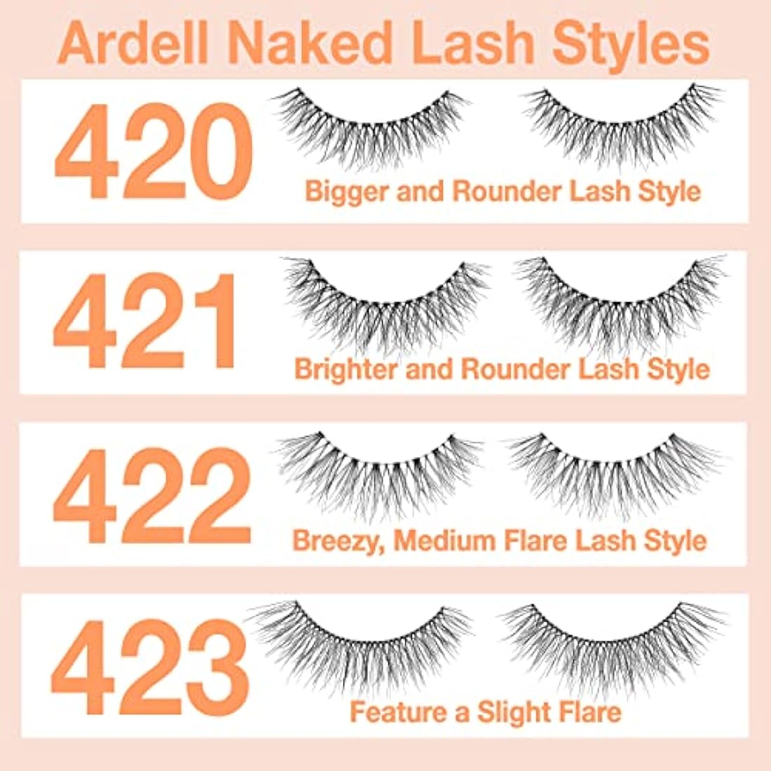 Ardell Naked Lash 420 False Eyelashes, Short Length, Natural Look, Vegan Friendly, 1 Pair (Pack of 1)