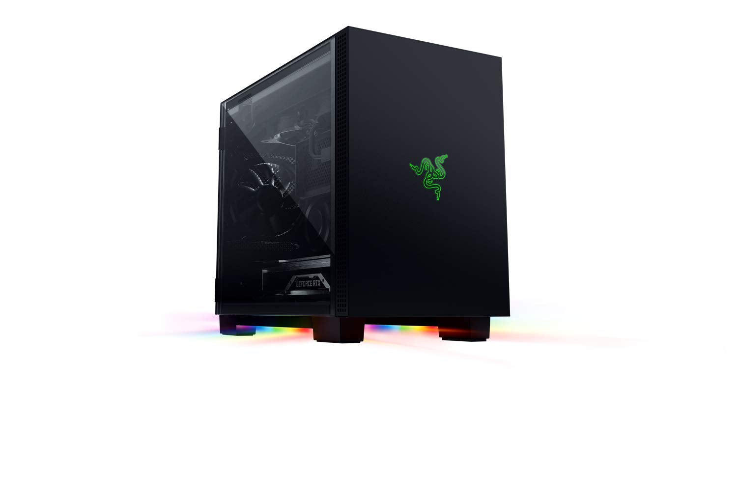 Razer Tomahawk Mini-ITX - Gaming Case with Razer Chroma RGB (Swing Doors on Both Sides, Ventilation, Dust Filter, Cable Management, for Radiators up to 240 mm) Black