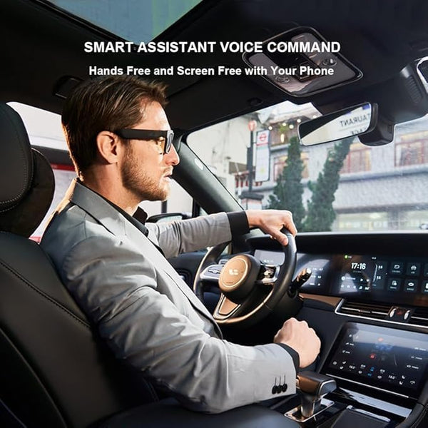 OhO Smart Glasses,128G Camera & Bluetooth Sunglasses with Open Ear Speaker Headset Headphone, Indoor&Outdoor Sports,Polarized UV Protection,For Men Women