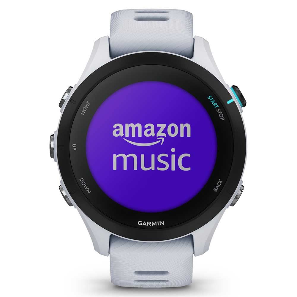Garmin Forerunner 255 Music GPS 46mm Running Smartwatch, Lightweight, Music Storage, Advanced Training & Insights, Safety & Tracking Features, up to 14 days Battery Life, Whitestone
