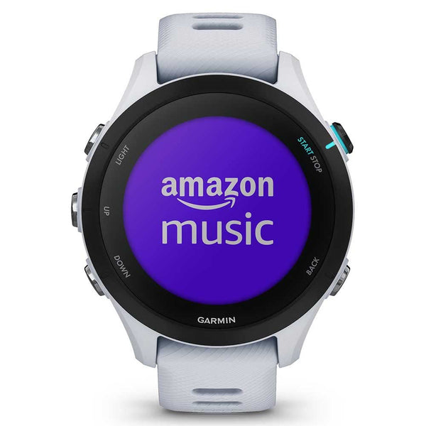 Garmin Forerunner 255 Music GPS 46mm Running Smartwatch, Lightweight, Music Storage, Advanced Training & Insights, Safety & Tracking Features, up to 14 days Battery Life, Whitestone