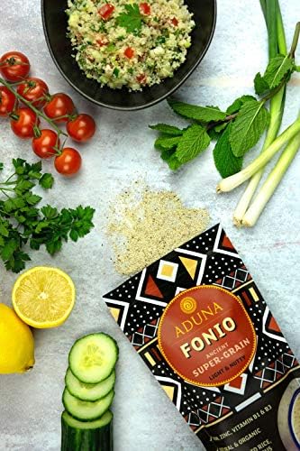 Aduna Organic Fonio Supergrain | Ancient African Wholegrain Rich in Iron, Zinc, B Vitamins & Fibre | Natural Gluten-Free Rice, Quinoa & Couscous Alternative | Porridge, Salads, & Stir-Fries | 3 x 1kg