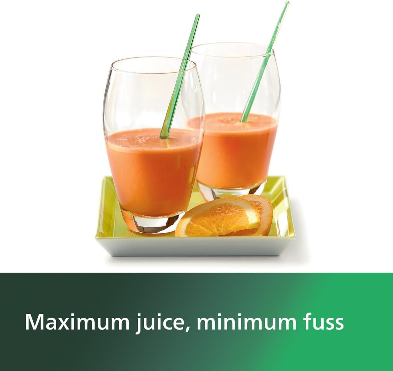 Philips Viva Collection Masticating Juicer, 150W, 1L, XL Tube, Quick Clean Technology, HomeID App, Dishwasher-safe Parts, Drip Stop, Easy Assembly, Compact Storage, Black (HR1889/71)