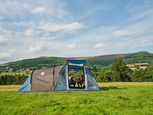 Coleman Waterfall 5 Family Tent | 5 Man Dome-Tunnel Hybrid Tent with Separate Living And Sleeping Area | Easy To Pitch | 5 Person Camping Tent | 3000mm Waterproof | with Sewn-in Groundsheet
