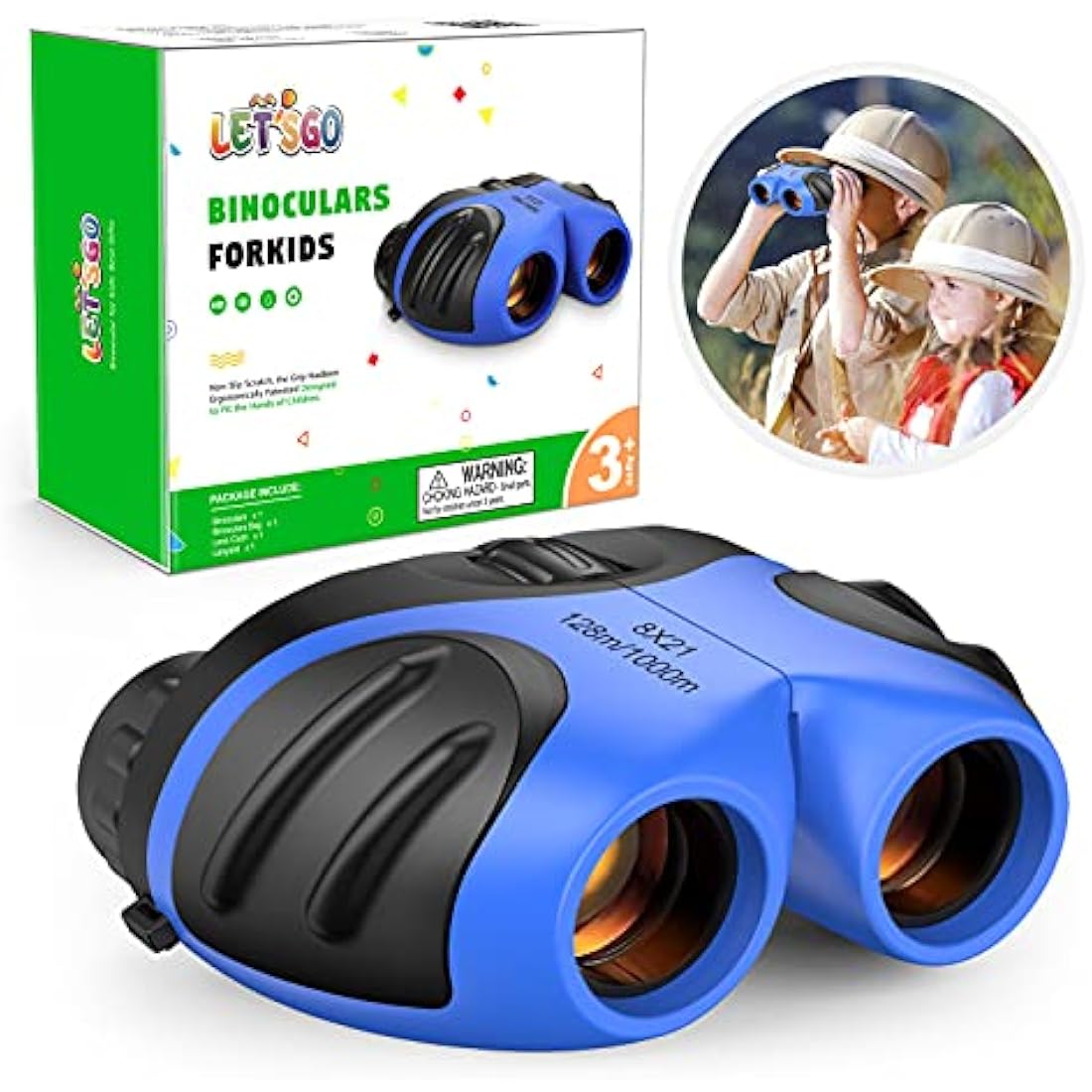 EUTOYZ Binoculars Kids, Boys Toys for 4 5 6 7 Year Old Boy Gift for 3-10 Year Olds Boys Toys Age 3-10 Kids Toys Christmas Gifts Stocking Fillers Blue