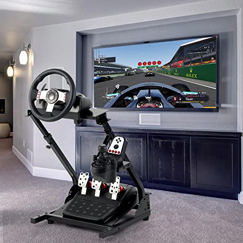 CO-Z Racing Wheel Stand Compatible with Logitech G27, G29, G920, Thrustmaster T300RS, T80, Adjustable Height for PS4, Xbox One, Series X|S, PC Gaming