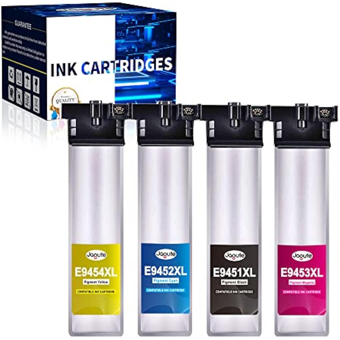 Jagute T9451 Ink Cartridges Compatible with Epson T9451 T9452 T9453 T9454 for Epson WorkForce Pro WF-C5210 WF-C5210DW WF-C5290 WF-C5290DW WF-C5710 WF-C5710DWF WF-C5790 WF-C5790DWF Printers (4 Pack)