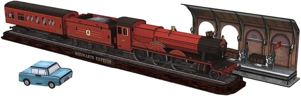 University Games 7635 Harry Potter Hogwarts Express Set 3D Puzzle, Brown