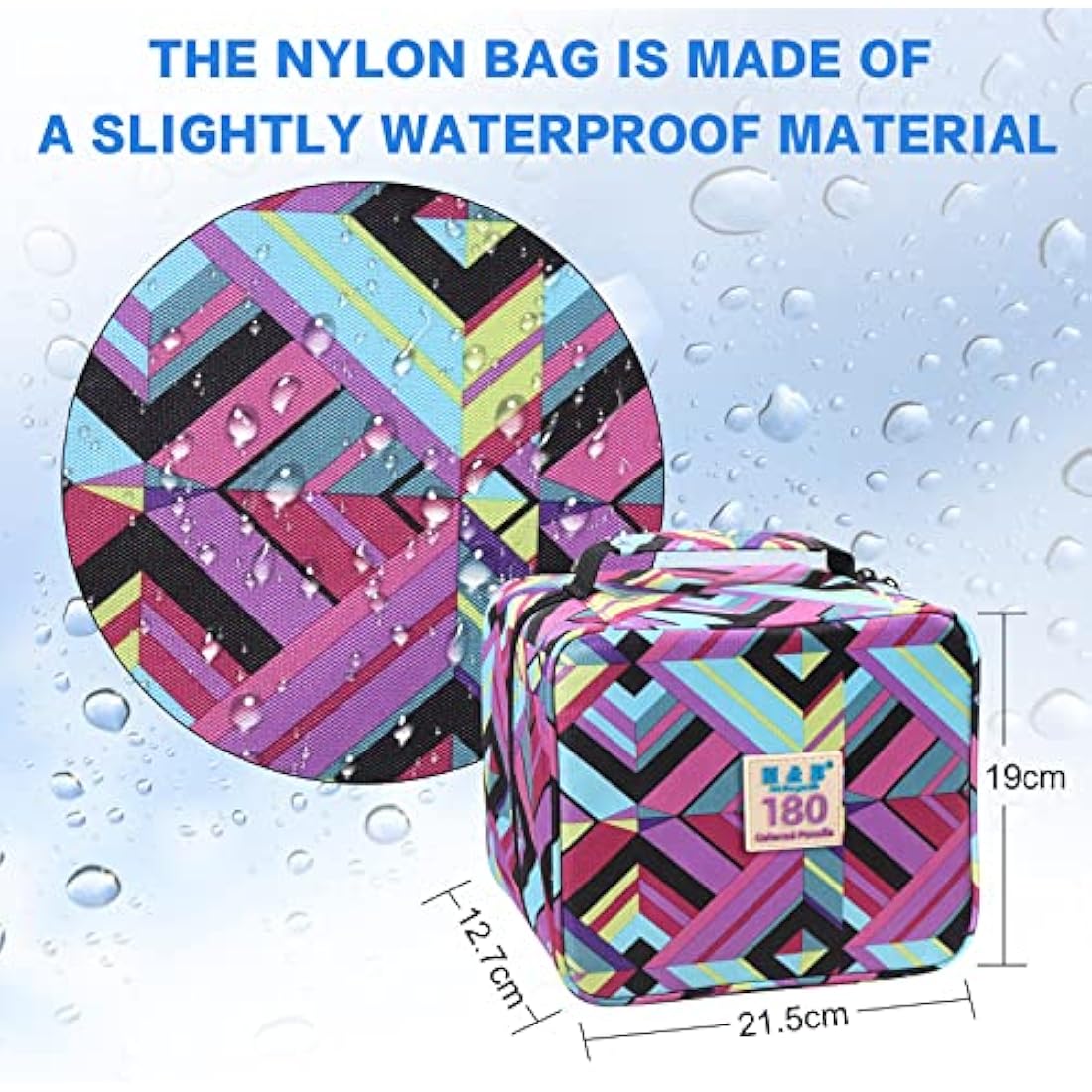 H & B Colouring Pencils 180Pcs Oil Based Coloured Pencils Drawing Set Professional Colouring Pencils Set with Colouring Book Art Sets for Adults Artists