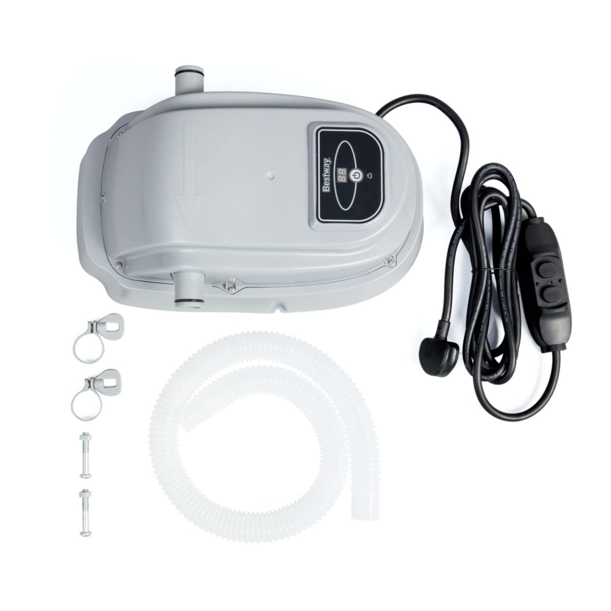 Bestway Pool Heater for Above Ground Pools, Suitable for 15ft Swimming Pools, Grey