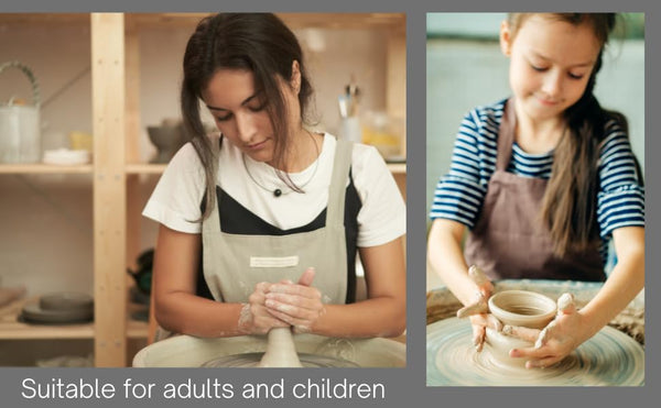 Agustu Pottery & Sculpting Wheel 18cm - Metal Banding Turntable with Ball Bearings, Non-Skid Base, Smooth Spinning - Ideal for Clay Ceramics, Cake