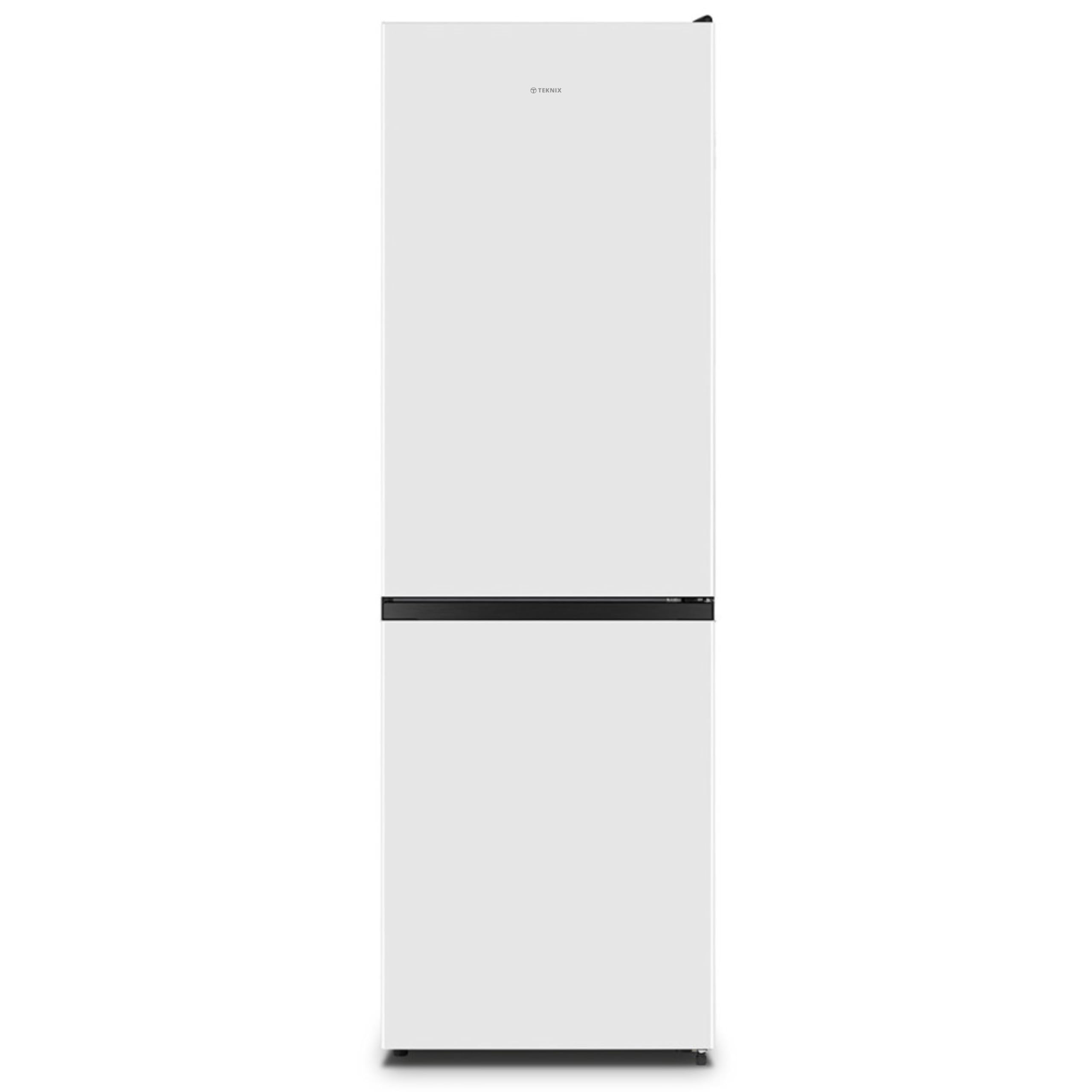 Teknix FFH1825WB 55cm Freestanding 50/50 Fridge Freezer - 256 Litre Capacity - Total No Frost - Non-plumbed Water Dispenser - Black, H182.5 x W55 x D56.2 (cm)
