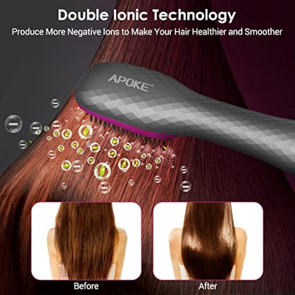 APOKE 3 in 1 Hair Dryer Brush Professional 1200W Powerful Ceramic Tourmaline 3 Heat/2 Speed Settings One Step Hair Dryer and Styler