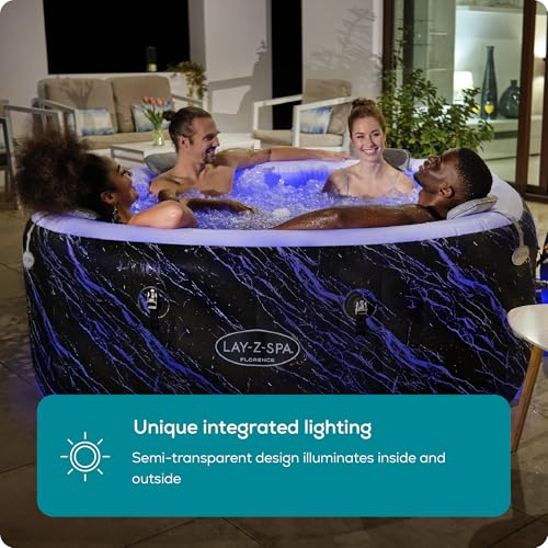 Lay-Z-Spa Paris AirJet Inflatable Hot Tub Spa 4-6 person, 1.96 m x 66 cm