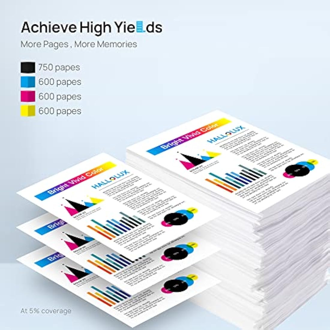 HALLOLUX PG-560XL CL-561XL Multipack Ink Cartridges Use for Canon 560XL 561XL for Pixma TS5350 TS5351 TS7450 TS7451 TS5352 TS5353 (2 Pack, Black and Tri-colour)