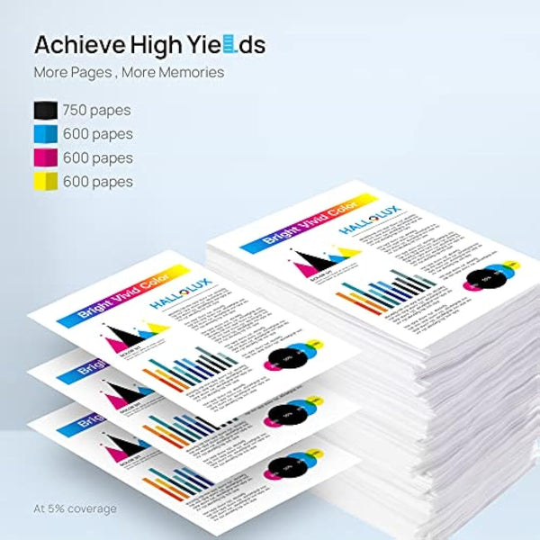 HALLOLUX PG-560XL CL-561XL Multipack Ink Cartridges Use for Canon 560XL 561XL for Pixma TS5350 TS5351 TS7450 TS7451 TS5352 TS5353 (2 Pack, Black and Tri-colour)