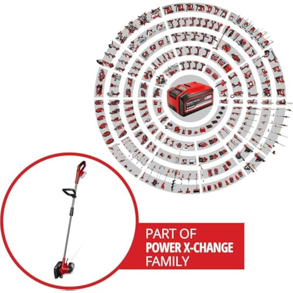 Einhell Power X-Change Cordless Lawn Edger - 18V, Lightweight Battery Grass Trimmer, 19cm Cutting Length, 3 Cutting Depths - GE-LE 18/190 Li Solo Electric Lawn Edging Tool (Battery Not Included)