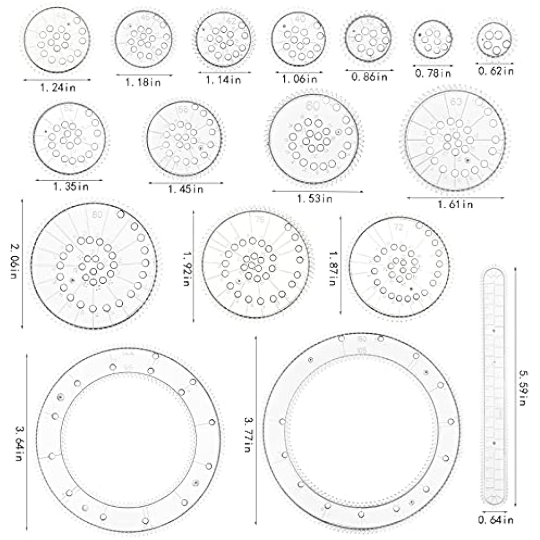 Gobesty Spirograph Deluxe Drawing Set with 28 Accessories, Geometric Ruler, Art Design Set for Kids and Adults