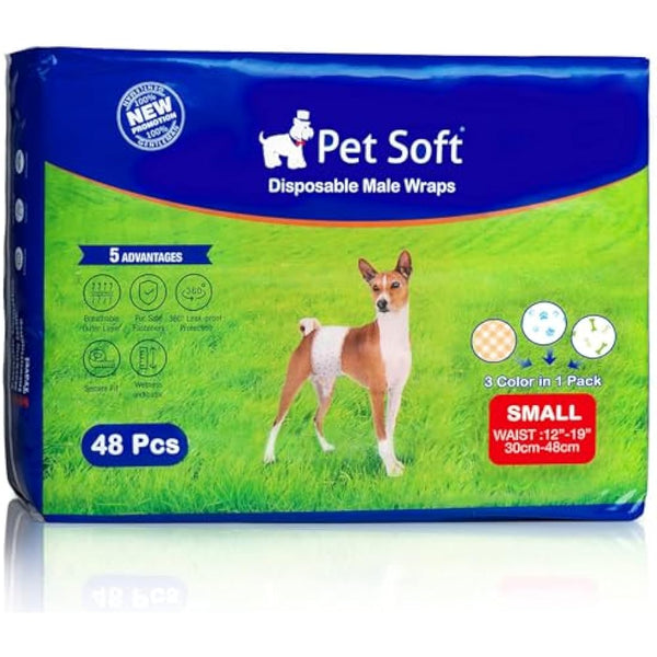 Pet Soft Disposable Dog Puppy Nappies Male - Super Absorbent Male Dog Incontinence Wraps