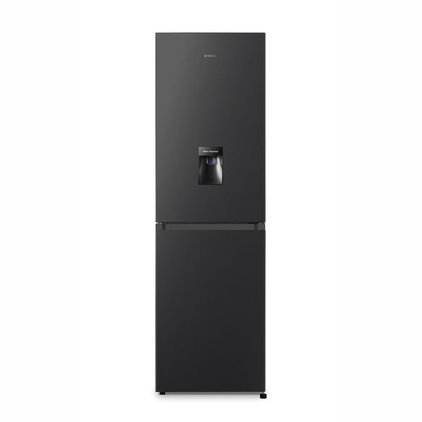 Teknix FFH1825WB 55cm Freestanding 50/50 Fridge Freezer - 256 Litre Capacity - Total No Frost - Non-plumbed Water Dispenser - Black, H182.5 x W55 x D56.2 (cm)