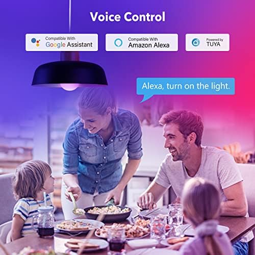 GY MR16 Smart LED Bulb,5W 300lm GU5.3 WiFi LED Light Bulb,Compatible with Alexa/Google Home 2.4 GHz WLAN,Dimmable Warm White Cold White and Multicolour Bulb, Control by APP, 6 PCS