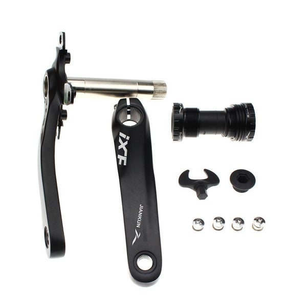 FOMTOR Bicycle Crank Arm Set BCD 104 Road Mountain Bike Crankset with Bottom Bracket and Chainring bolts 170mm Crank Arm (Black)