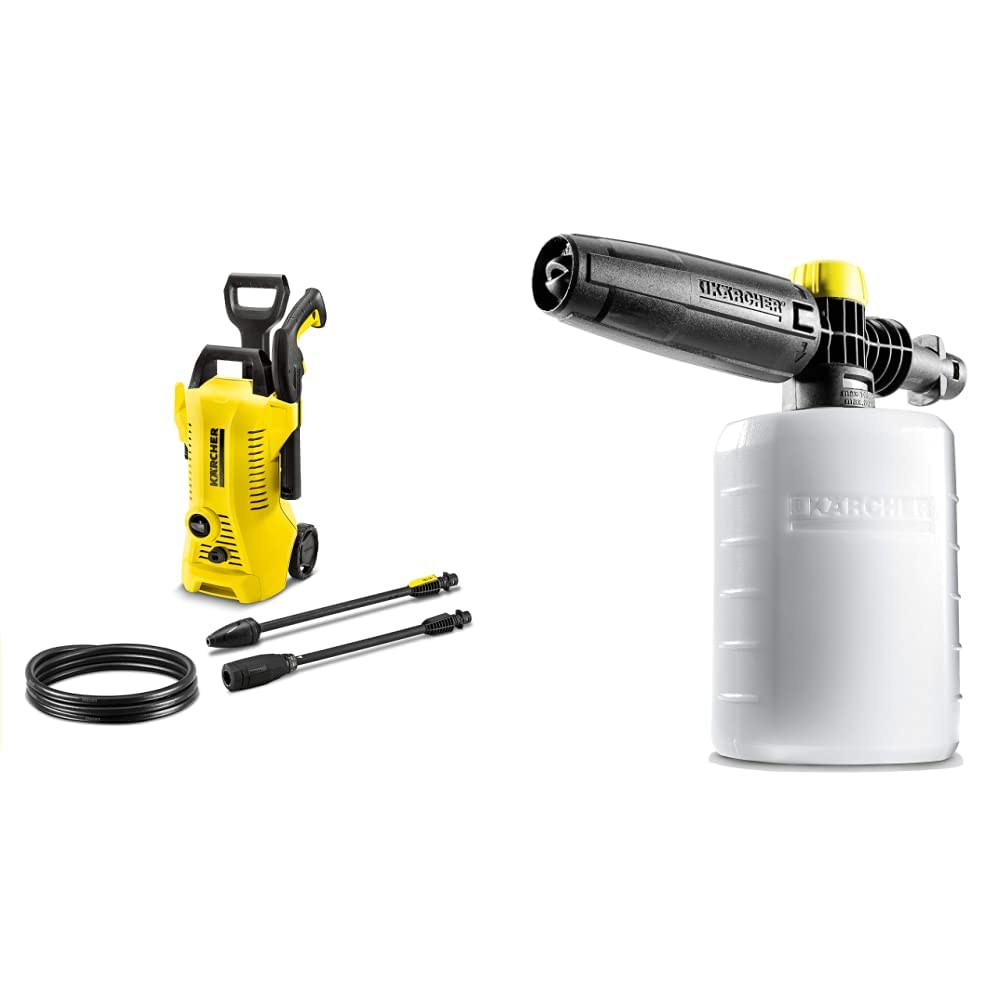 Kärcher K 2 Power Control Home pressure washer, pressure: max. 110 bar, flow rate: 360 l/h, area: 20 m²/h, water filter, weight: 4.0 kg, high-pressure gun, dirt blaster, spray lance, Home Kit