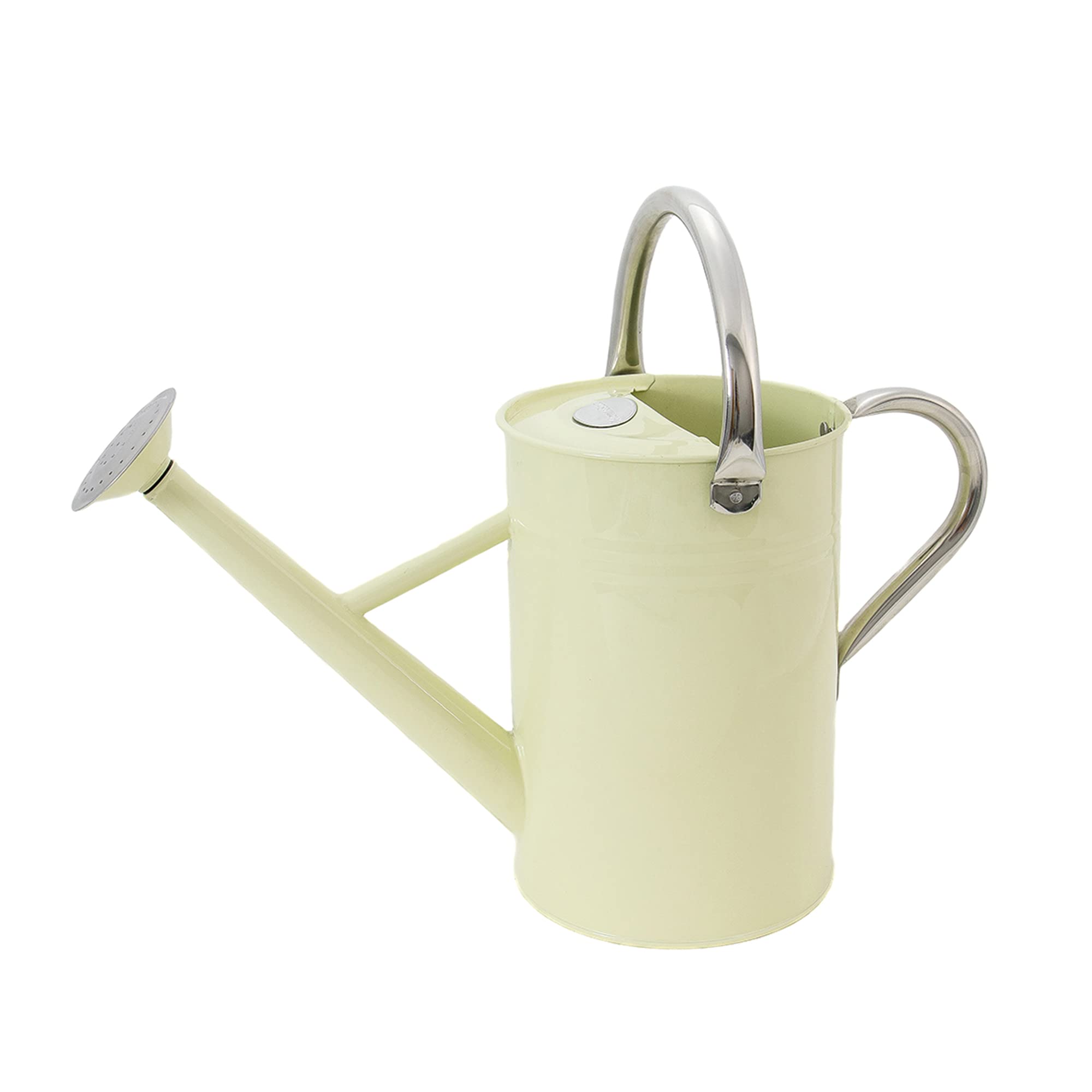 Kent & Stowe 4.5 Litre Vintage Cream Watering Can, Galvanised Steel Can for Daily Watering, Classic English Style Jug with 2 Handles