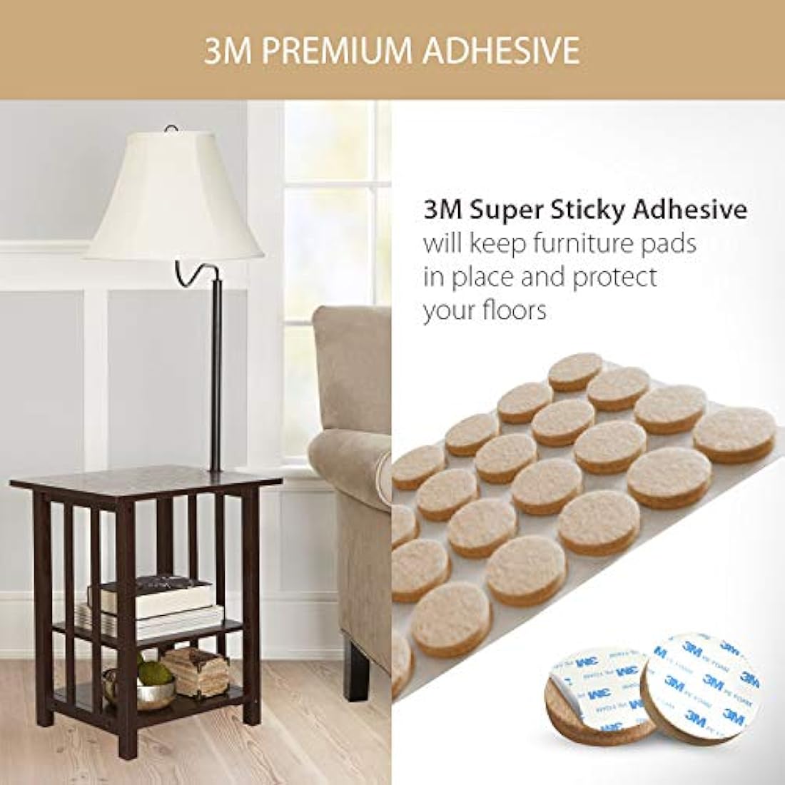 Furniture Pads to Protect Wood Floor. 3M Strong Adhesive Furniture Felt Pads for Furniture Feet. 137 Set of Felt Furniture Pads for Chair and Table Legs