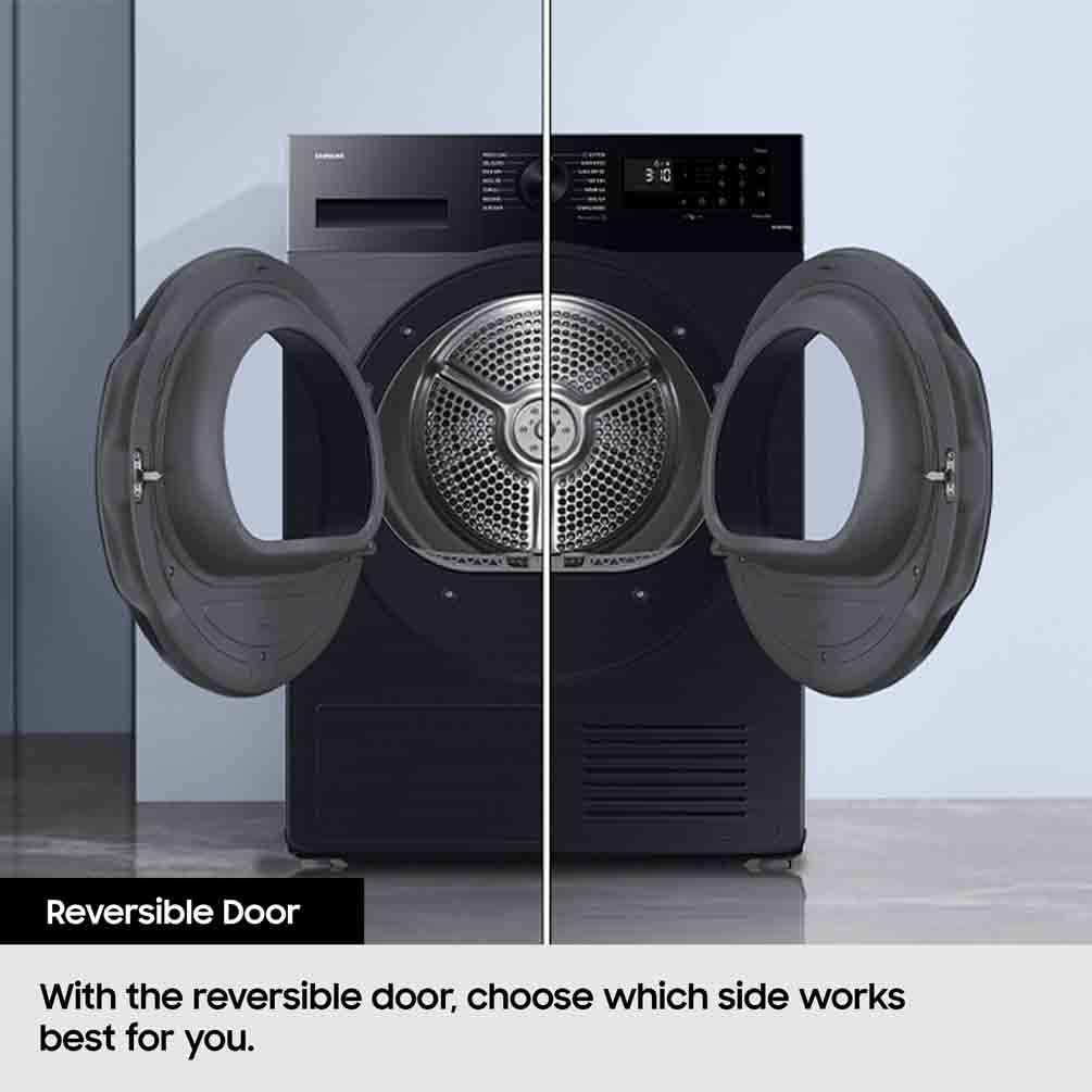 Samsung Series 5 DV80CGC0A0ABEU with OptimalDry and SmartThings, Heat Pump Tumble Dryer, 8kg