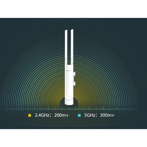 TP-Link EAP225-Outdoor Access Point, AC1200 Gigabit Wireless Access Points, 802.3af/Passive PoE, Omada Mesh, Seamless Roaming, Weatherrproof, Optimal for Garden Wi-Fi, Free Controller Software