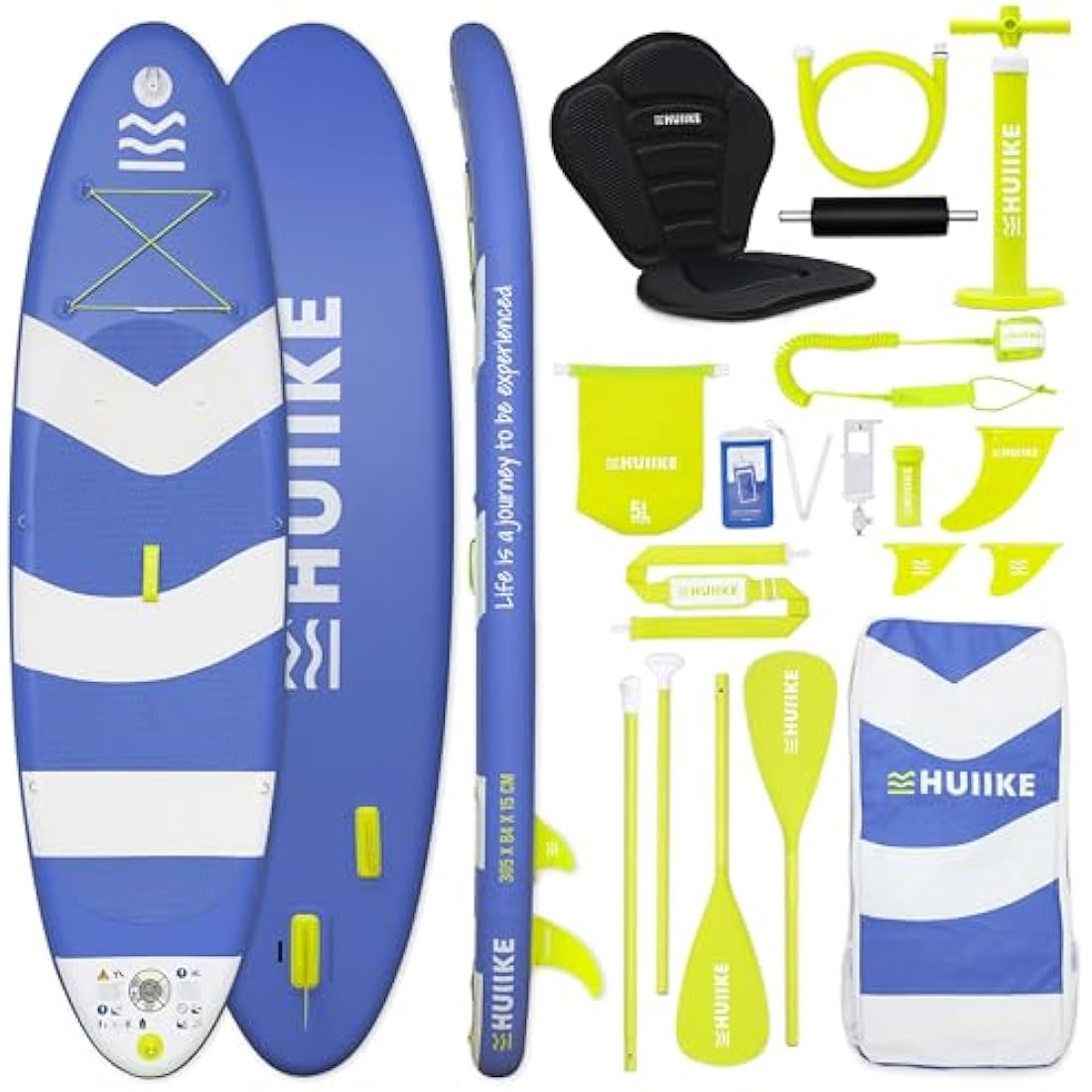 HUIIKE Stand Up Paddle Board for Adults with Accessories Included, Oar, Fins, Pump. Inflatable Sup Board Great Stability and Resistance. 10’ x 33" x 5.9", Maximum Load 286 lb