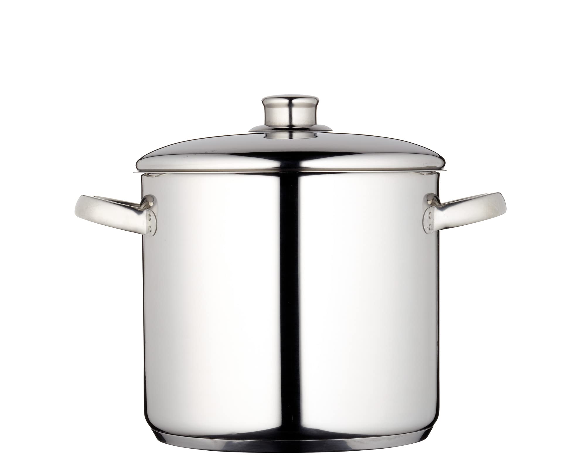 MasterClass Stock Pot With Lid 8.5L/24cm, Induction-Safe, Stainless Steel, Silver