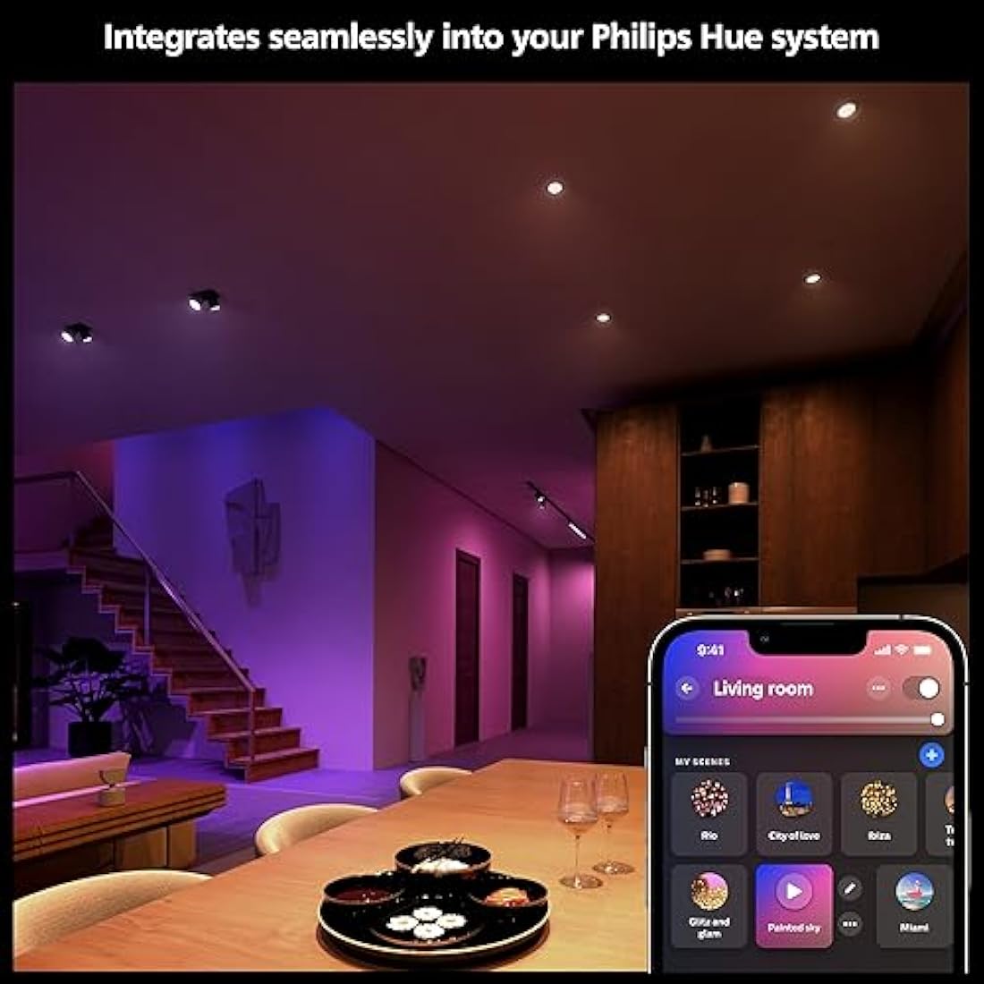 Philips Hue LED Smart Light spot - White and Coloured Light - 1 Pack - MR16