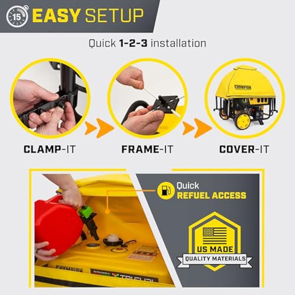 Champion Storm Shield Severe Weather Portable Generator Cover by GenTent® for 3000 to 10,000-Watt Generators