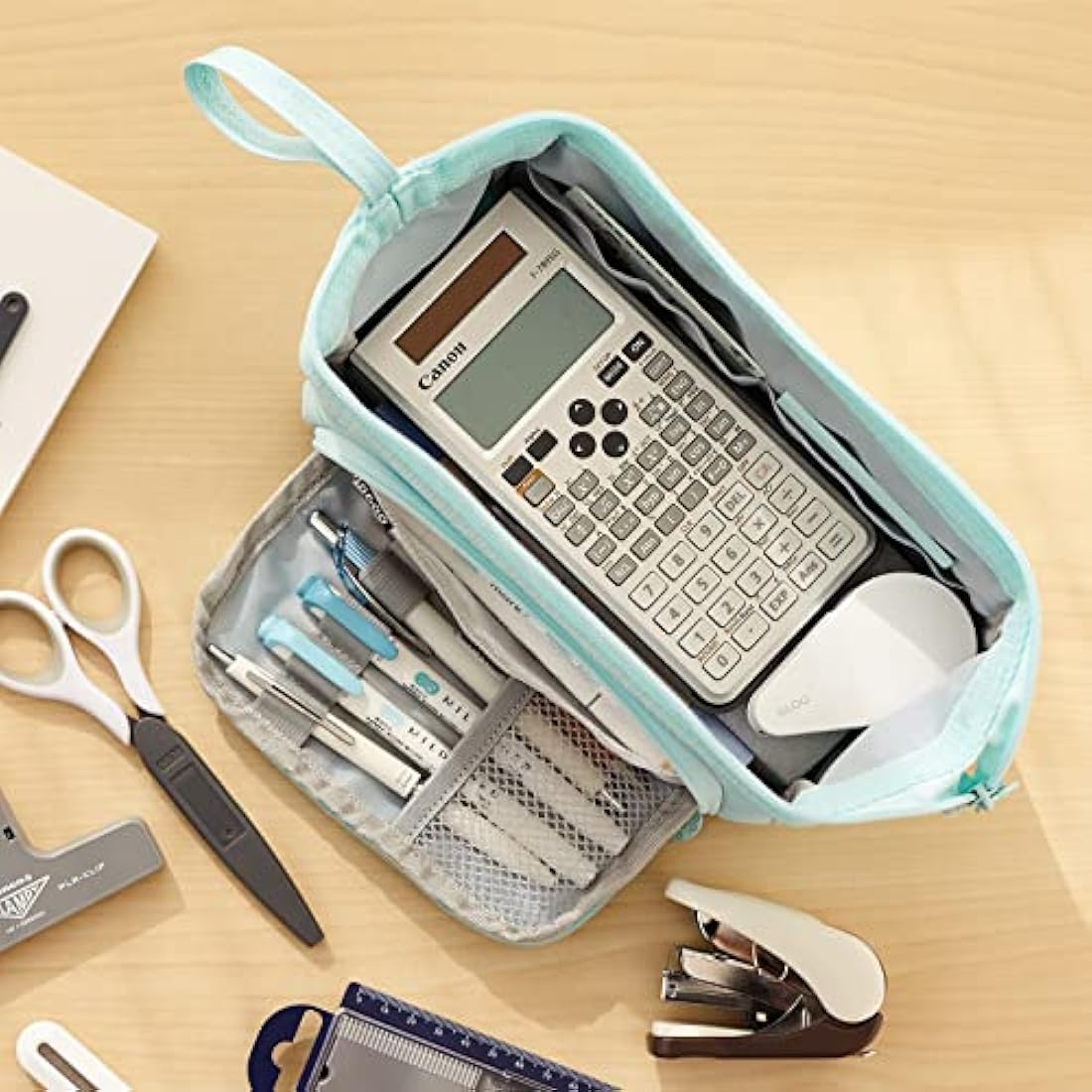 EASTHILL Pencil Case Large Capacity Pencil Pouch Handheld Pen Bag Cosmetic Portable Gift for Office School Teen Girl Boy Men Women Adult