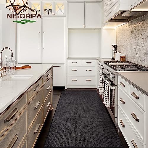 Nisorpa Hallway Carpet Runner 90x500cm Non Slip Extra Long Washable Rug for Home Office Kitchen